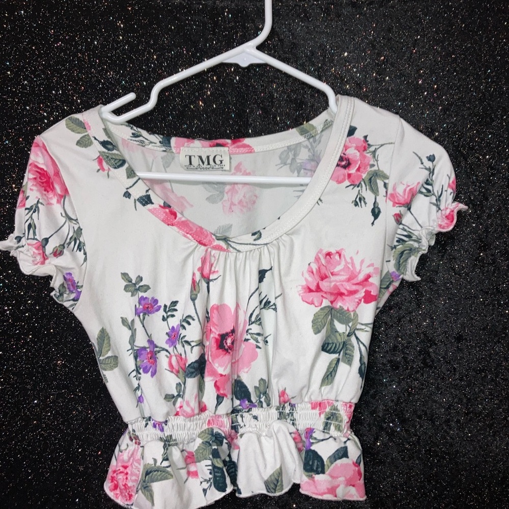 Foral Crop Top - Picture 2 of 2